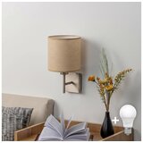 Brilagi LED zidna svetiljka NUBILA 1xE27/60W/230V matni hrom/svetlo braon Cene