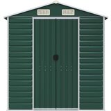 vidaXL Vrtna lopa zelena 191x385x198 cm pocinkano jeklo | Shoptok.si