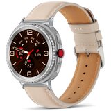 INF Pašček iz umetnega usnja z zaponko, združljiv z uro Samsung Galaxy Watch 8 (40/44/46) – zračen, odporen proti znoju, 20,5 cm x 2,2 cm off white, (5000263995) | Shoptok.si
