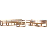  Set vanjskih sofa 9 pcs Prirodna Čvrsto drvo akacije | Eponuda.com