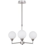 Candellux Lighting Viseča svetilka v srebrni barvi s steklenim senčnikom Logos - Candellux Lighting Cene