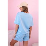Kesi Włoski Women's butter set with high-waisted shorts blue | Shoptok.si