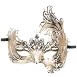 metalna maska Asymmetrical, zlatna