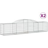  Lučne gabionske košare 2 kom 300x50x60/80 cm pocinčano željezo | shoptok.hr