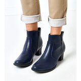 Gemre Navy blue ankle boots on a block heel Seramonina | Shoptok.si