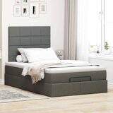  Otomanski krevet s madracem tamnosivi 120x190 cm tkanine | shoptok.hr