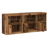  Sideboard s LED svjetlima Starinsko drvo 162x37x67 cm Drvo predviđeno za obradu | shoptok.hr