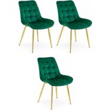  BERA stolica - zeleni baršun / zlatne noge x 3 | shoptok.hr