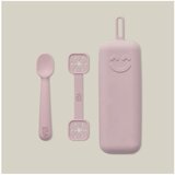 Interbaby set silikonskog pribora za jelo Dark Pink Cijene