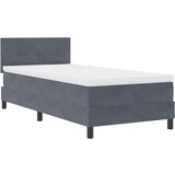 Box Spring Krevet s Madracem Tamno Siva 90x200 cm Baršun | shoptok.hr