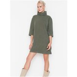 Trendyol khaki sweater dress with turtleneck - Women Cene