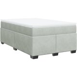  The Living Store Box spring postelja z vzmetnico svetlo siva 120x200 cm žamet - Box Spring Postelja, (21489532) | Shoptok.si