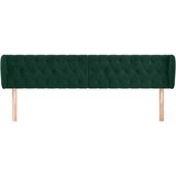  Uzglavlje s ušima tamnozeleno 203x23x78/88 cm baršunasto | Eponuda.com