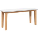 vidaXL Klupa 90 cm bijela puna drvena guma | shoptok.hr