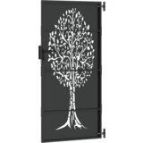 vidaXL Vrtna vrata Crna 100 x 175 cm Čelik s praškastim premazom | shoptok.hr