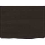  Zidna polica tamnosmeđa 40x30x(2-4) cm od obrađene hrastovine | shoptok.hr