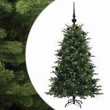  Umjetno božićno drvce s kuglicom 120 cm 150 LED lampica - 120 cm s LED-ima i crnim lopticama | shoptok.hr