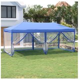  Zložljiv vrtni šotor s stranicami moder 3x6 m | Shoptok.si