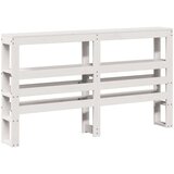 vidaXL Posteljni okvir z vzglavjem brez vzmetnice bel 140x190 cm | Shoptok.si