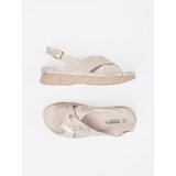 GOODIN Light beige flat sandals | Shoptok.si