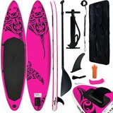 vidaXL Napihljiva SUP deska komplet 305x76x15 cm roza | Shoptok.si