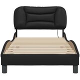  Okvir kreveta s LED-om bez madraca Hvar crni 80 x 200 cm | shoptok.hr