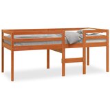 vidaXL Visoka postelja voščeno rjava 90x200 cm trdna borovina Cene