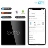  Wi-fi smart prekidač svetla bez n provodnika 3x10A WFPS-G03/BK | ePonuda.com