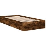 vidaXL Okvir kreveta s ladicama boja dimljenog hrasta 75x190 cm drveni | shoptok.hr