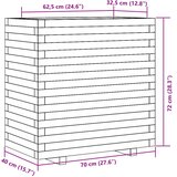  Vrtna sadilica voštano smeđe boje 70x40x72 cm od borovine | shoptok.hr
