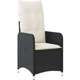 vidaXL Vrtna bistro garnitura 7-delna z blazinami črn poli ratan | Shoptok.si