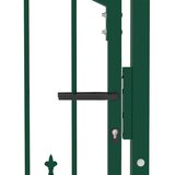  Vrata za ogradu EMMEN s šiljcima čelik 104x97 cm zelena | shoptok.hr