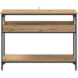 Konzolna stolica s policom hrast artisan 100 x 29 x 75 cm | Eponuda.ba