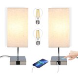 Nettlife Lampe de chevet tactile à intensité variable vintage E27 avec fonction de chargement USB LED modifiable, (22143992) Cene