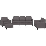  4-dijelni set sofa s jastucima sivi od umjetne kože | Eponuda.com