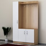 Woody Fashion čiviluk naturel - teak, white whiteteak hall stand cene