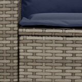  Vrtna sofa 5-sjed s jastucima sivi poliratan | shoptok.hr