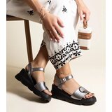 D/CEO Black sandals on a block heel Millo | Shoptok.si
