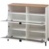 Voleo viseča omara za čevlje bela, hrast artisan | Shoptok.si