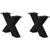 vidaXL noge kavne mize v obliki črke x 2 kosa črna 60x(30-31) cm jeklo Cene