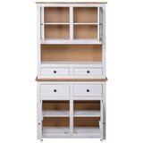 vidaXL Visoka komoda bijela 93x40,5x180 cm borovina asortiman | shoptok.hr