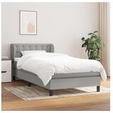  S oprugama i madracem svjetlosivi 100x200 cm od tkanine | shoptok.hr