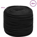  Višenamjensko pomoćno uže 10 mm 25 m Crna PP | shoptok.hr