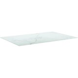 Stolna ploča bijela 100x62 cm 8 mm staklena s mramornim uzorkom | shoptok.hr