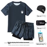  Youyou Muški set za kupanje, 5 delova, Plavi Cene