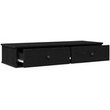  Zidna polica s ladicama crna 100x37,5x19 cm izrađeno drvo | shoptok.hr
