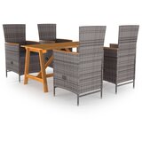 5-dijelni vrtni blagovaonski set sivi | shoptok.hr