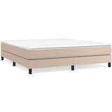  Box spring postelja z vzmetnico kapučino 180x200cm umetno usnje | Shoptok.si