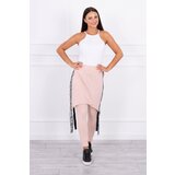 Kesi Pants/suit with selfie lettering dark powder pink Cene
