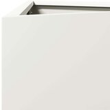 vidaXL Vrtno korito 2 kosa bela trikotnik 40x34,5x70 cm jeklo | Shoptok.si